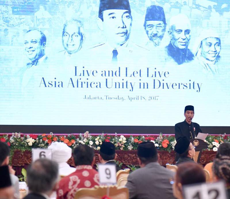 Peringatan KAA 2017, Jokowi Ajak Pemimpin Dunia Suarakan Penghormatan Keberagaman
