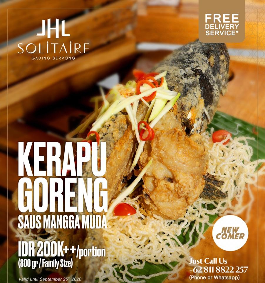Menu Aduhai, Kerapu Goreng Mangga Muda Ala JHL Solitaire Gading Serpong