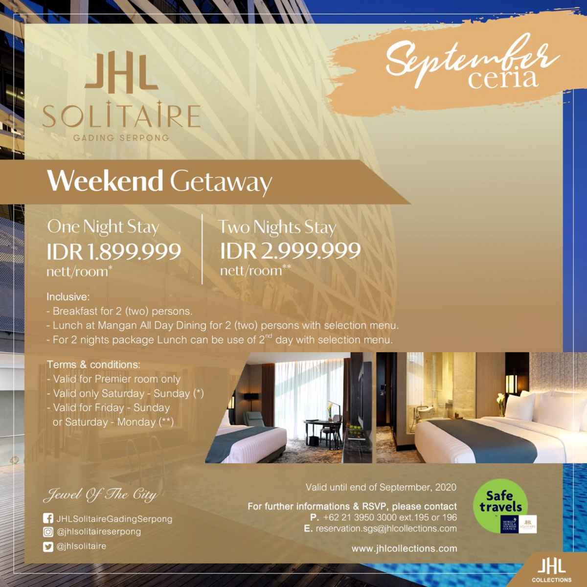 JHL Solitaire Gading Serpong Tawarkan September Ceria Untuk Genjot Wisatawan JHL Solitaire Gading Serpong Tawarkan September Ceria Untuk Genjot Wisatawan