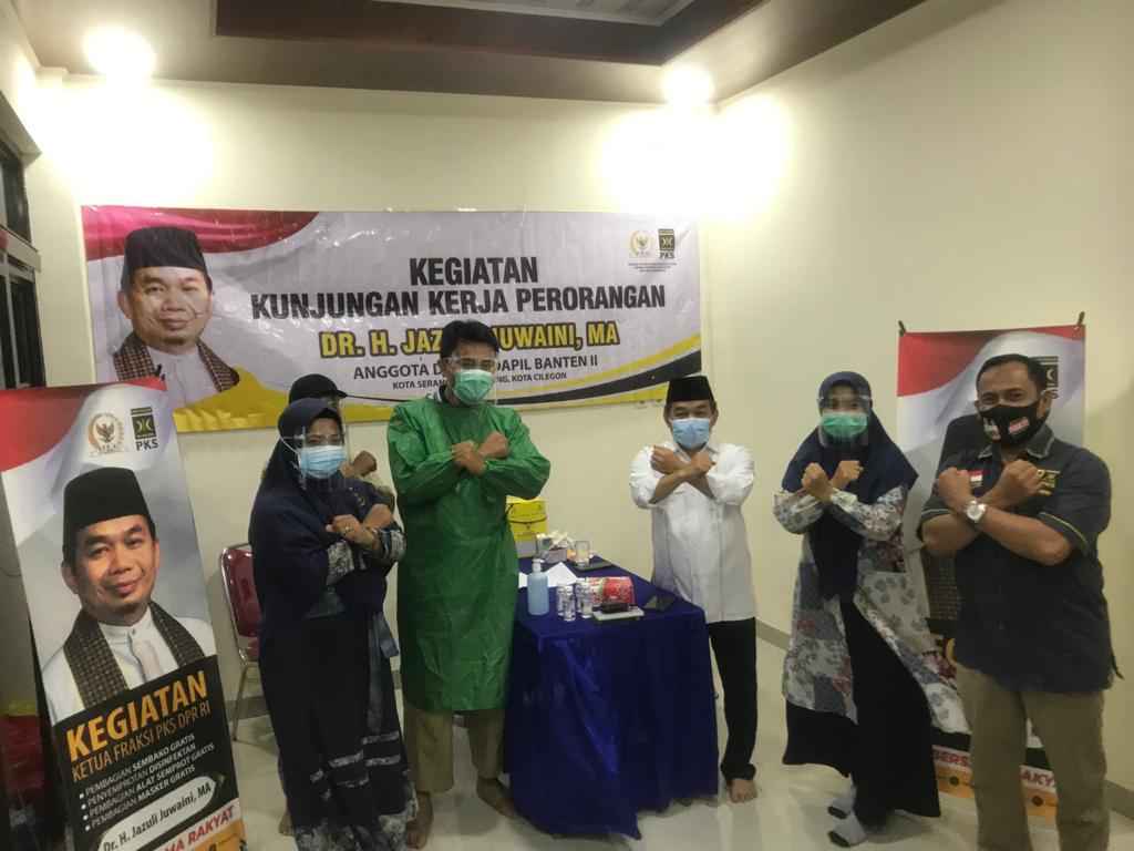 DPD PKS Serang Kukuhkan Satgas Covid-19 dan Rapid Test Gratis