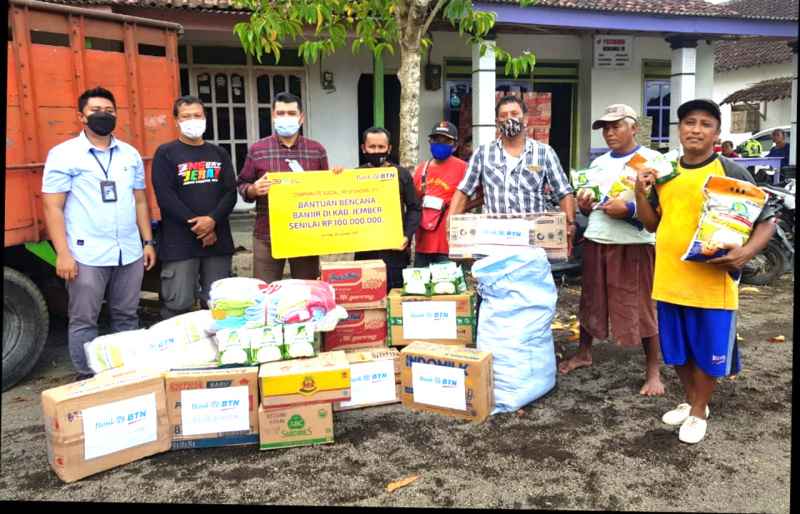 BTN Bantu Korban Bencana Jember Jatim