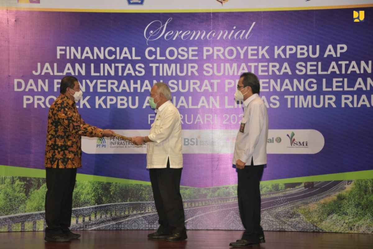 Financial Close KPBU, Jalintim Sumatera Tanpa Bebani APBN Financial Close KPBU, Jalintim Sumatera Tanpa Bebani APBN