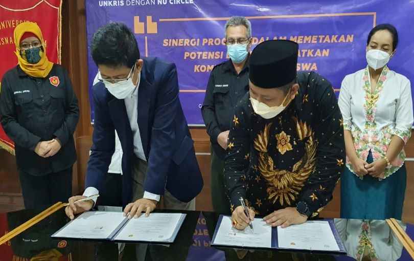 Teken MoU, NU CIRCLE-UNKRIS Berkomitmen Cetak Generasi Emas 2045 Teken MoU, NU CIRCLE-UNKRIS Berkomitmen Cetak Generasi Emas 2045