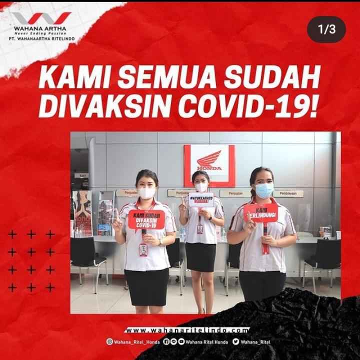 Karyawan AHASS Wahana Hingga Dealer Sudah Tervaksin 100 Persen Karyawan AHASS Wahana Hingga Dealer Sudah Tervaksin 100 Persen