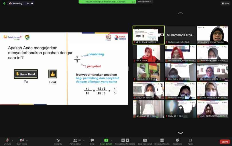 PT. Bukit Asam Dukung Gernas Pemberantasan Buta Literasi & Matematika PT. Bukit Asam Dukung Gernas Pemberantasan Buta Literasi & Matematika