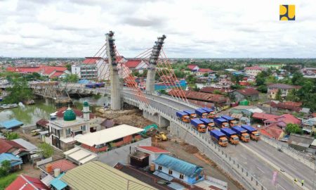 Konstruksi Rampung, Jembatan Sei Alalak Banjarmasin Lakukan Uji Layak Fungsi