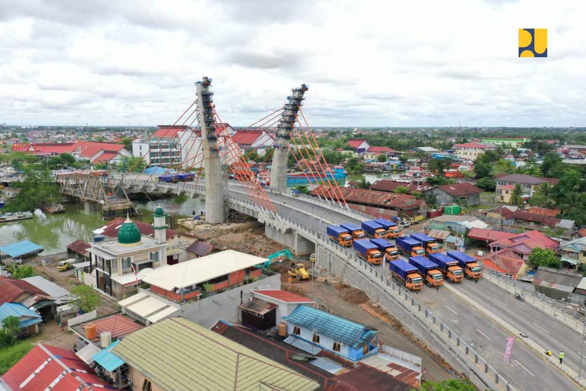 Konstruksi Rampung, Jembatan Sei Alalak Banjarmasin Lakukan Uji Layak Fungsi Konstruksi Rampung, Jembatan Sei Alalak Banjarmasin Lakukan Uji Layak Fungsi