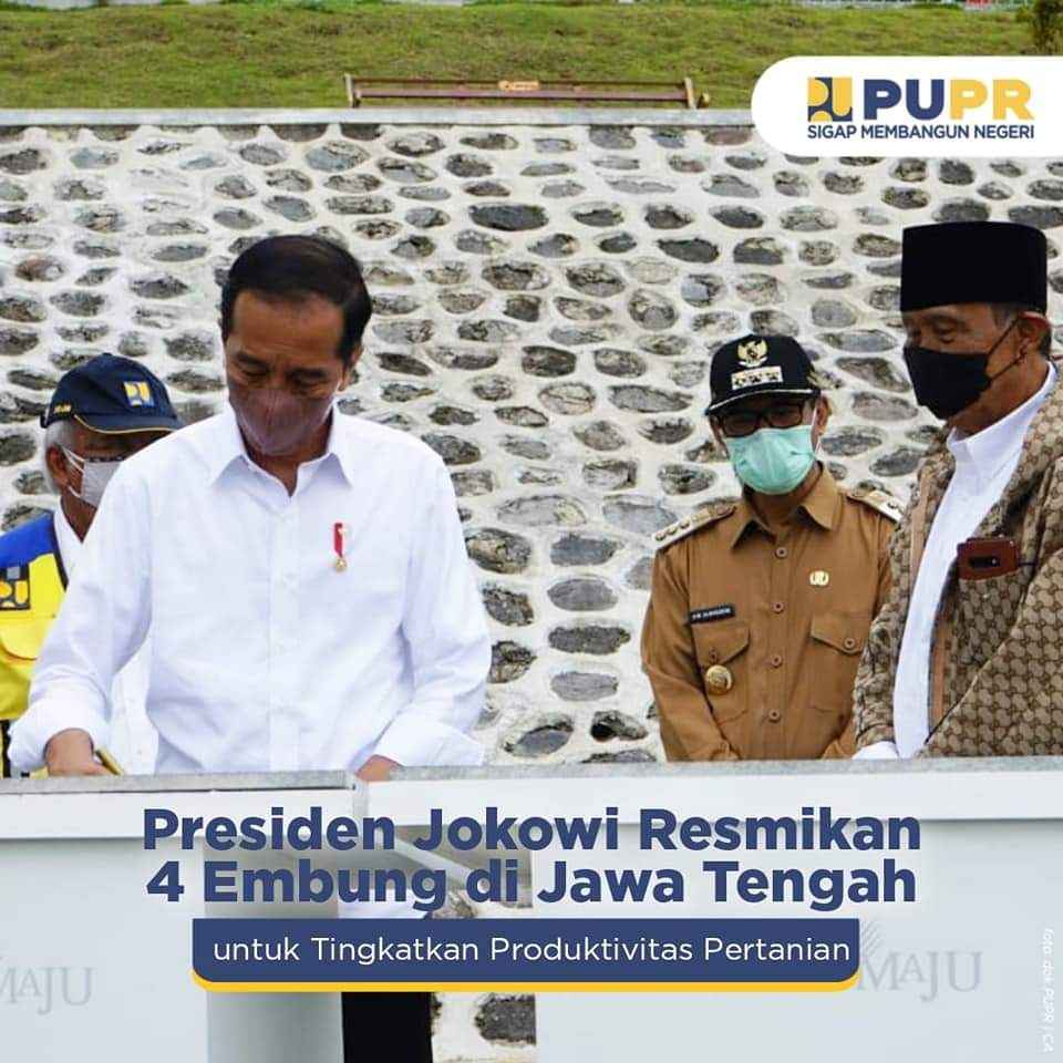 Genjot Produksi Pangan, Presiden Jokowi Resmikan Empat Embung di Jawa Tengah Genjot Produksi Pangan, Presiden Jokowi Resmikan Empat Embung di Jawa Tengah