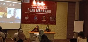 Islah Bahrawi saat diskusi Politik Indonesia Point seri 6 bertajuk ‘Islam Merah Putih Puan Maharani’ yang digelar di Jakarta, Kamis (28/4/2022).