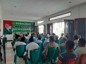N.M. Dipo Nusantara Pua Upa dalam sosialisasi 4 pilar Kebangsaan di Kabupaten, Nagekeo/Foto: Anjasmara 