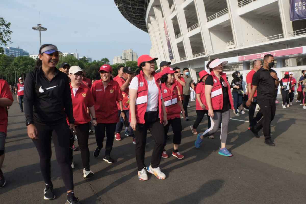 Bersama Jajaran PDIP, Puan Ajak Wartawan Jogging Bareng di GBK Bersama Jajaran PDIP, Puan Ajak Wartawan Jogging Bareng di GBK