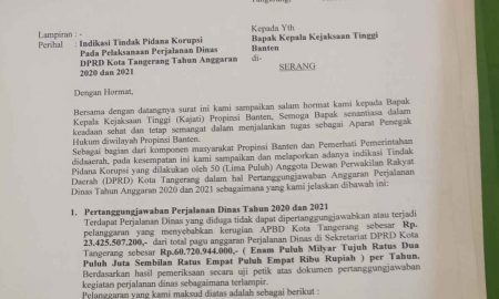 Dugaan Perjalanan Dinas Fiktif, Kajari Bidik 50 Legislator Kota Tangerang
