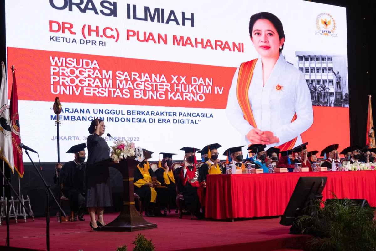 Orasi Ilmiah di UBK, Puan Ajak Pemuda RI Lanjutkan Perjuangan Bung Karno Bangun Karakter Bangsa Orasi Ilmiah di UBK, Puan Ajak Pemuda RI Lanjutkan Perjuangan Bung Karno Bangun Karakter Bangsa
