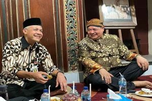 Sambut Pilpres 2024, Utamakan Isu Ekonomi dan Stop Politik Identitas Menko Perekonomian Airlangga Hartarto dan Gubernur Jawa Tengah Ganjar Pranowo