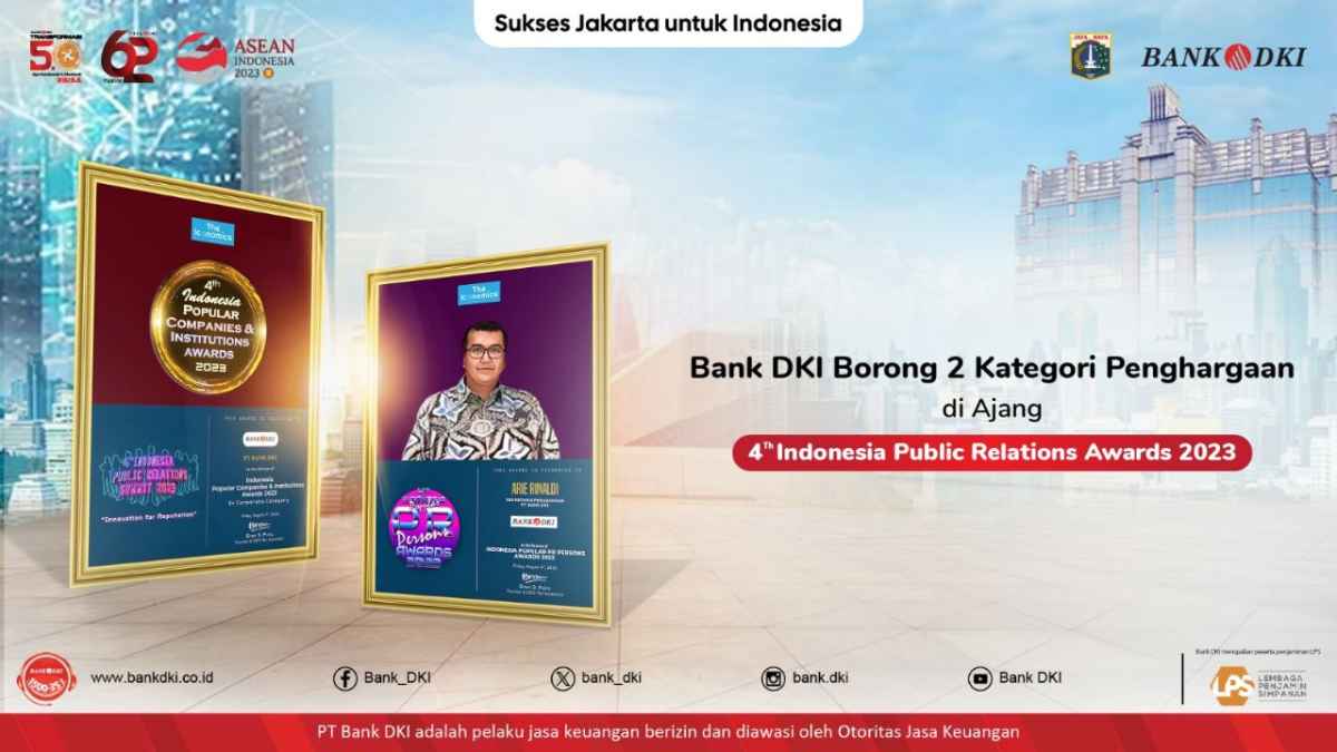 Semakin Populer, Bank DKI Borong 2 Kategori Penghargaan di Ajang 4th Indonesia Public Relations Awards 2023 Semakin Populer, Bank DKI Borong 2 Kategori Penghargaan di Ajang 4th Indonesia Public Relations Awards 2023