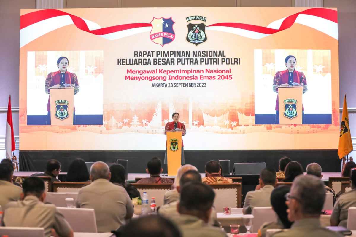 Puan Ajak Keluarga Anggota Polri Bantu Sosialisasikan Pemilu Damai dab Riang Gembira
