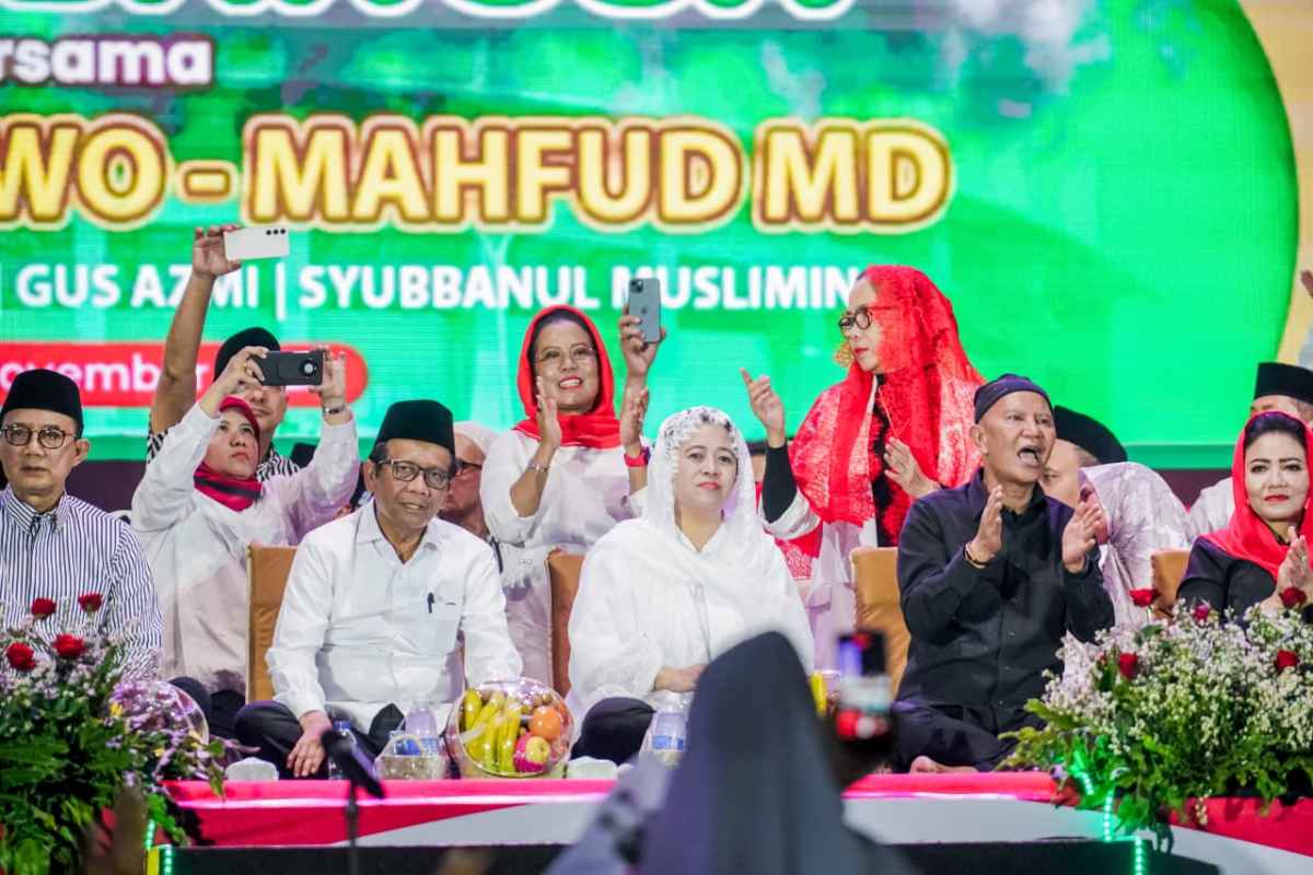 Bersholawat Bersama Ulama dan Santri Bareng Mahfud, Puan Yakin Suara di Jatim Terus Meningkat