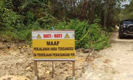 Ironi Jalan Hibah Warga di Barito Utara Dibiarkan Rusak dan Jadi Jalur Pipa Kondensat