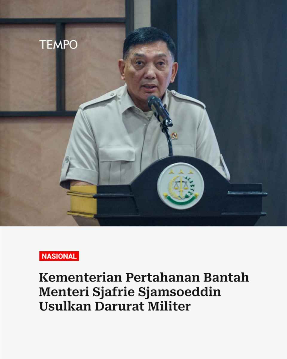 Koalisi Sipil: Aduan Kemhan RI terhadap Tempo ke Dewan Pers Mengancam Demokrasi dan Kebebasan Pers Koalisi Sipil: Aduan Kemhan RI terhadap Tempo ke Dewan Pers Mengancam Demokrasi dan Kebebasan Pers