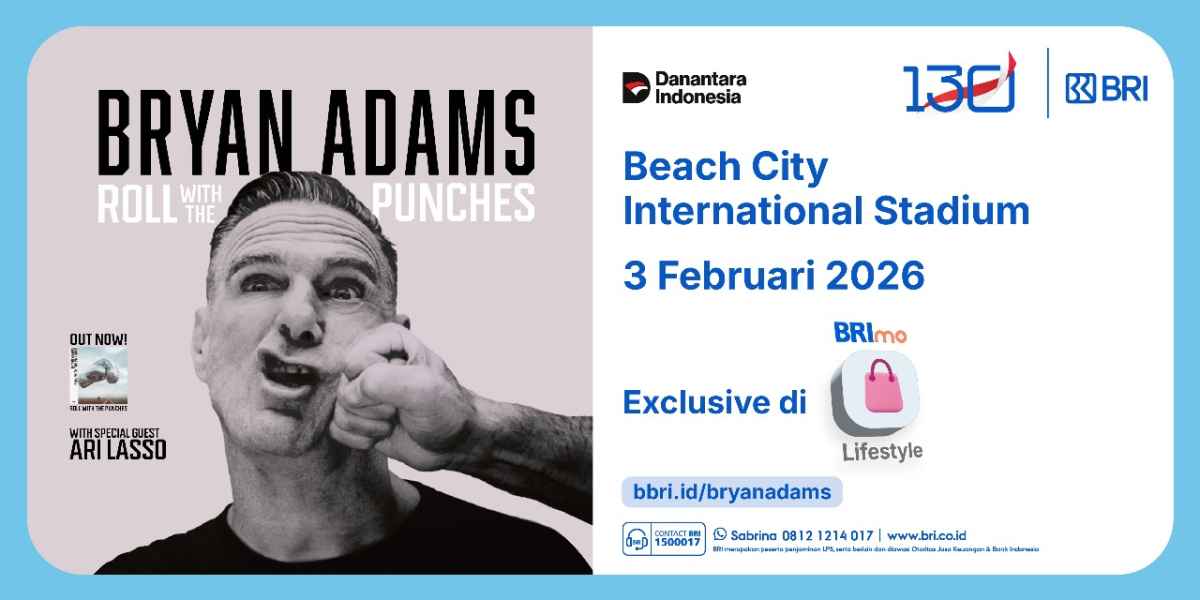 Nikmati Aksi Bryan Adams di Jakarta, Tiket Bisa Dibeli di BRImo
