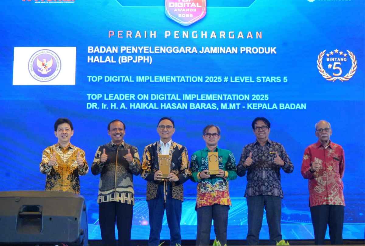 BPJPH Raih 2 Penghargaan Top Digital Awards 2025, Digitalisasi Permudah 10.000 Sertifikasi Halal Perhari BPJPH Raih 2 Penghargaan Top Digital Awards 2025, Digitalisasi Permudah 10.000 Sertifikasi Halal Perhari
