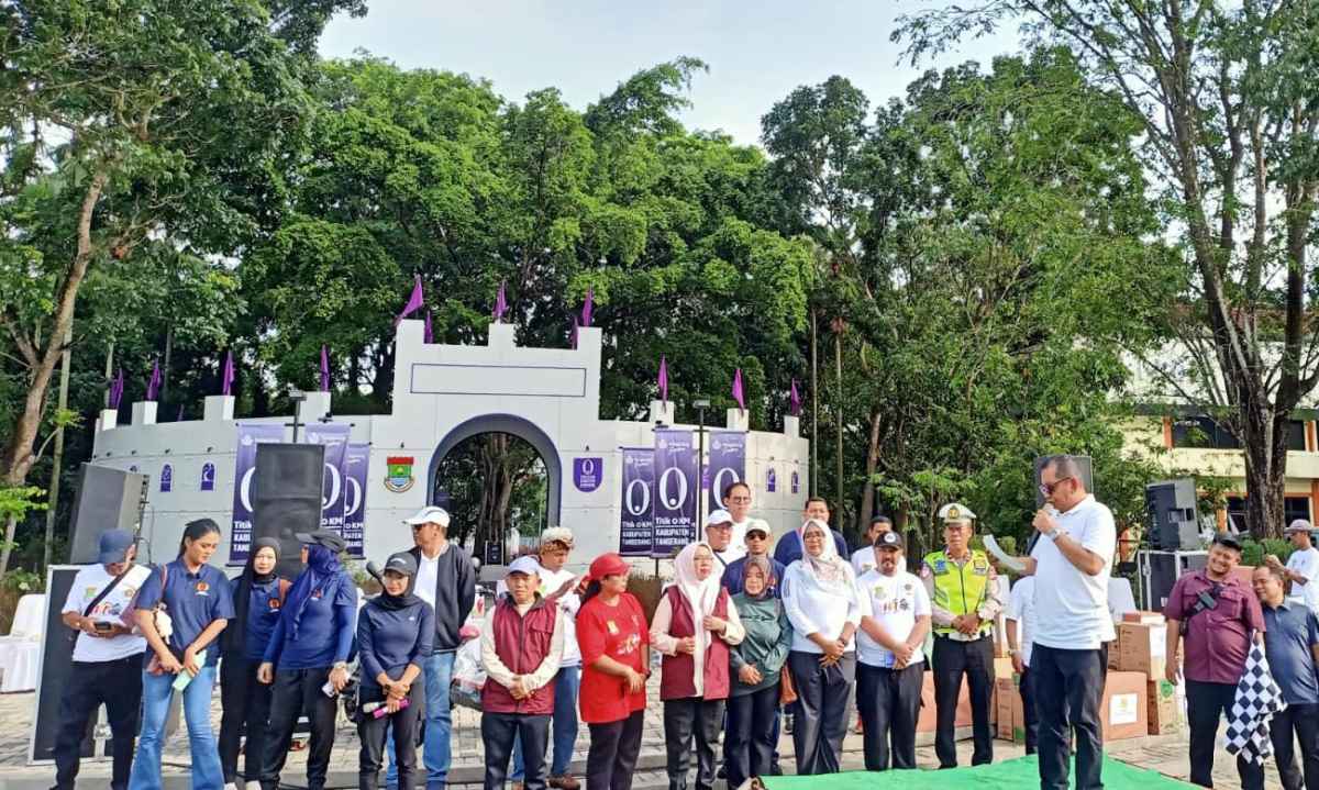 Sambut HPN, Sinergi PWI Kabupaten Tangerang-OPD Gelar Jalan Santai 