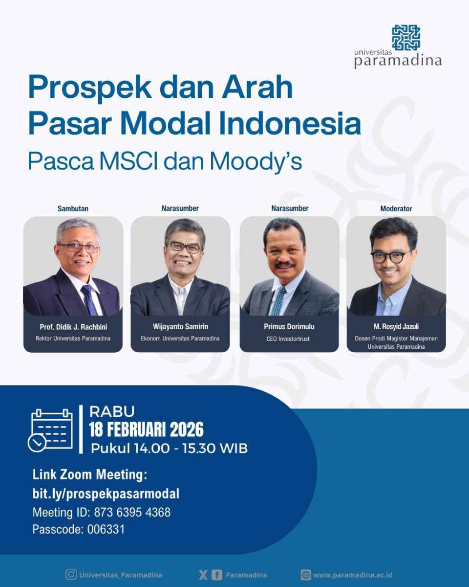 Pasca MSCI dan Moody’s, Didik J. Rachbini: Mengisyaratkan Pasar Modal Indonesia Sedang Sakit